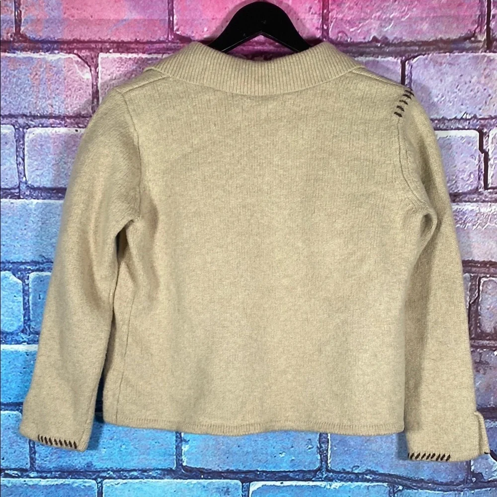 J.Jill Women's Cream Cardigan with Brown Buttons Size Medium - Picture 6 of 8